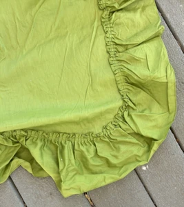 Tende vintage retrò verde avocado metà secolo anni '70 lunghe tessuto di cotone 132x75 - Foto 1 di 10