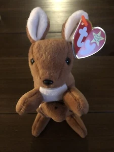 Vintage Pouch The Kangaroo TY Beanie Baby 1996 PVC 4061 Retired MINT - Picture 1 of 4