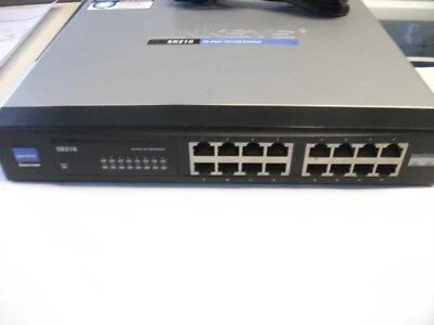 LINKSYS SR16 16 PORT  10/100 ETHERNET  SWITCH (TESTED) - Image 1 of 4