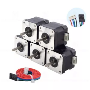 Impresora 3D STEPPERONLINE 5 PIEZAS Nema 17 motor paso a paso 42 Ncm (60 oz.in) 38 mm 1.5A - Imagen 1 de 7