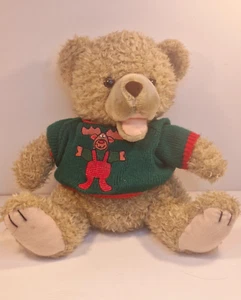 Teddy Bear Plush Toy 34cm Christmas Reindeer Jumper Cuddly Soft Gift - Bild 1 von 7