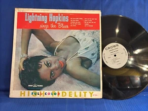 LIGHTNING HOPKINS SINGS BLUES CROWN 5224. 1962 USA LP VG/VG+ - Foto 1 di 2