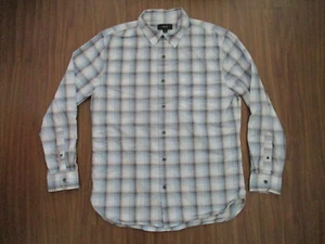Vince Shirt Mens Size Medium Blue White Gray Long Sleeve Classic Fit Cotton M - Picture 1 of 15