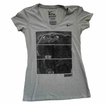 Camiseta Nike Slim Fit Mujer S Oregon State Benny Beaver Gris Cuello en V Fútbol Foto 1 de 4