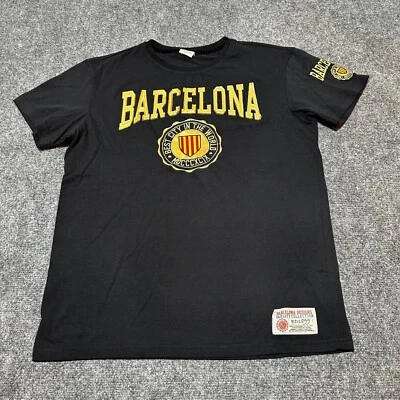Camisa Barcelona Hombre Mediana Negra Algodón Bordada Mejor Ciudad del Mundo Foto 1 de 4