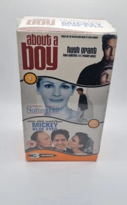 About A Boy / Notting Hill / Mickey Blue Eyes | VHS, 2003, 3-Tape Set Sealed  - Image 1 of 4