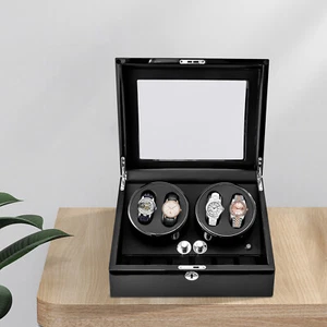 Caja de reloj 4+6 Automatic Watch Winder rotación movimiento de reloj pantalla con LED - Imagen 1 de 22