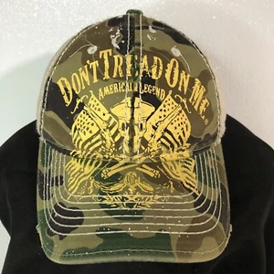 Camo Cap Mesh Panel Adjustable Cap Don’t Tread on Me American Legend - Picture 1 of 11