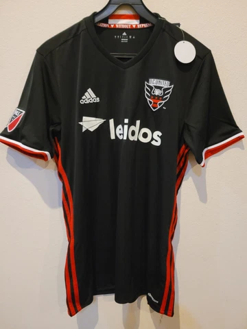 ADIDAS MLS DC UNITED BLACK TEAM JERSEY MEN'S SIZE S Cover