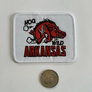 Arkansas Razorbacks vintage IRON ON PATCH 3.25” 2.75” Hogs - Picture 1 of 2