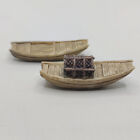 Miniature Chinese Boat Figurines - Perfect for Fairy Gardens and Dollhouses