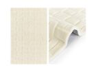 Cream 8x10 Rug | Hand Tufted Embossed | New Zealand Wool | Cut Piled Large Area
