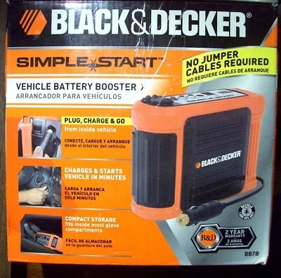 12V. Black & Decker Simple Start Vehicle Battery Booster BB7B NEW never used - Image 1 of 4