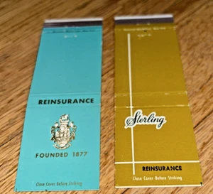 2 Vintage Matchbook Covers STERLING REINSURANCE - Picture 1 of 3