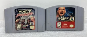 WCW/NWO Revenge N64 & Mayhem Cartridge Only  - Picture 1 of 3