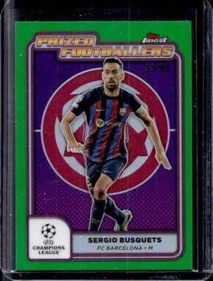 2024-25 Finest UEFA Sergio Busquets Prized Footballers Green Refractor #33/99 - Image 1 of 2