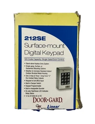 Linear Door Gard 212SE Surface Mount Digital Keypad Indoor Outdoor - Image 1 of 4