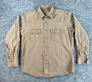 Larry Mahan Cowboy Collection Hemd Herren Large Braun Western Button Down Baumwolle - Bild 1 von 7