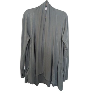 Athleta Long Line salbeigrüne Strickjacke vorne offen Damengröße Large - Bild 1 von 5