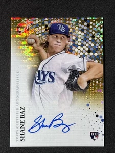 Topps Pristine Shane Baz RC 2022/50 Gold Refractor Auto #PA-SBA Rookie - Imagen 1 de 2