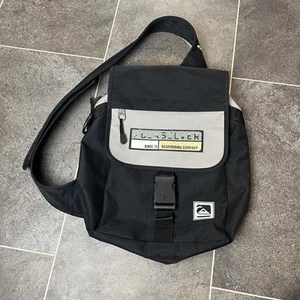 Quiksilver y2k Sling Backpack Rucksack One Strap Schwarz Grau Hold-all Schule Uni - Bild 1 von 8