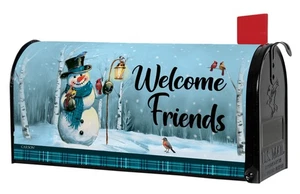 Snowman Songbird Nylon Mailbox Cover - Picture 1 of 1