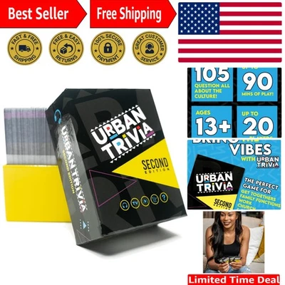 Interactive Trivia Night: Black Culture Card Game for Families & Friends - Image 1 of 4