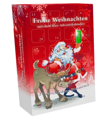 Santa Bier Adventskalender | 12,83 Liter Bier | Bier Mix  ink. 6€ Pfand - Bild 1 von 3