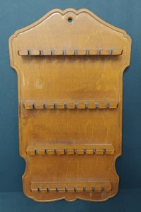 Vintage Wood Spoon Collection Rack Necklace Jewelry Holder 32 Slots Nice - Picture 1 of 5