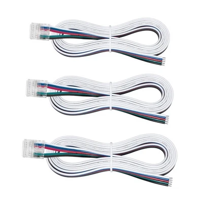 5 Pin COB RGB+W LED Strip Light Connectors 3 Pack 48 Inch Tape to Wire - Image 1 of 4