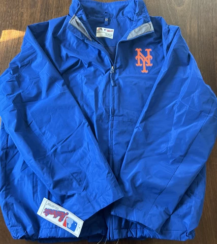 New York Mets Jacket MLB Authentic NWT Full Zip Dugout Gear XL Cover