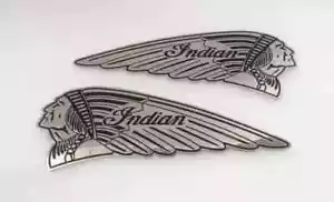 Juego de emblemas de insignias de tanque de gasolina par para motocicleta Chief Indian de colección - Imagen 1 de 4