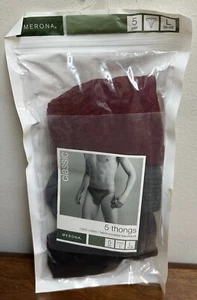 Vintage Men's Merona Thongs Size Large 36-38 Pouch Briefs Underwear 3 Pack NEW - Picture 1 of 10