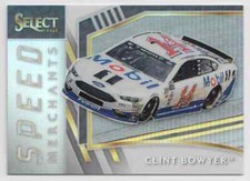 2017 Panini Select Speed Merchants Prizm White Clint Bowyer 17/50 #S12