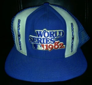 Vintage Milwaukee Brewers 1982 World Series Snapback Hat *RARE* LARGE - Picture 1 of 9
