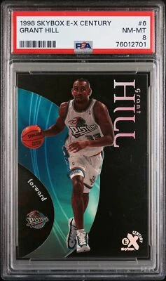 1998 SKYBOX E-X CENTURY #6 GRANT HILL PSA 8 - Image 1 of 2