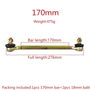 M10 170mm/6.69In Steering Linkages 18mm Ball Joint Left Right Thread Tie Rod Kit - Picture 1 of 12