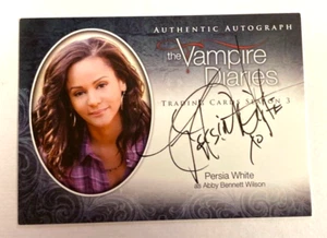 THE VAMPIRE DIARIES - PERSIA WHITE AUTO - ABBY BENNETT WILSON - 2013 Cryptozoic - Picture 1 of 2