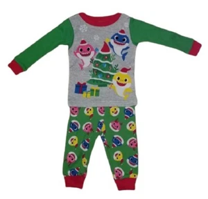 Pigiama Baby Shark - Natale 2 pezzi Snug Fit (taglie neonato/bambino) nuovo con etichetta - Foto 1 di 1
