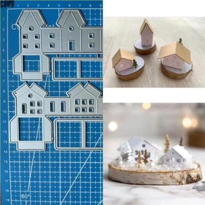 Houses cutting dies metal cutting dies scrapbooking cutting dies stencils Diy - Image 1 of 4
