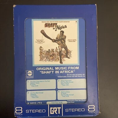 Shaft in Africa Original Music 8 Track Tape 1973 The Four Tops Richard Roundtree - Image 1 of 4