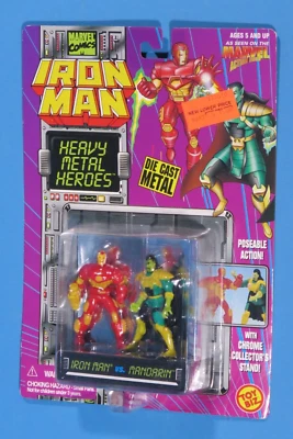 Iron Man vs Mandarin Marvel Heavy Metal Heroes Die Cas Metal Posables Toy Biz Foto 1 de 3
