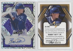 2021 Leaf Flash Purple /75 Bobby Witt Jr #BA-BWJ Auto