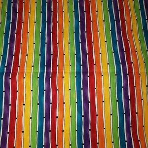 Rainbow Stripes Quilt Craft Fabric Timeless Treasures BTY BK3122 - Picture 1 of 4
