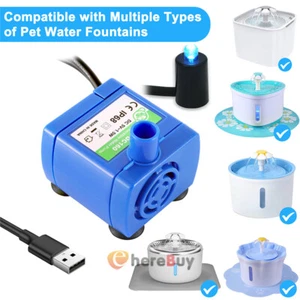 Cat Water Fountain Pump for Ceramic,Stainless Steel,Round Flower Cap Cat Fountai - Picture 1 of 17