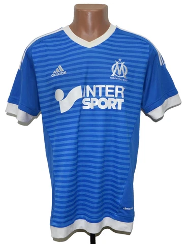 OLYMPIQUE DE MARSEILLE 2015/2016 AWAY FOOTBALL SHIRT JERSEY ADIDAS SIZE M ADULT Cover