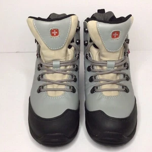 Wenger Womens Gray Swiss Army Hiking Boots.Vibram Sole Size 6 New - Picture 1 of 9