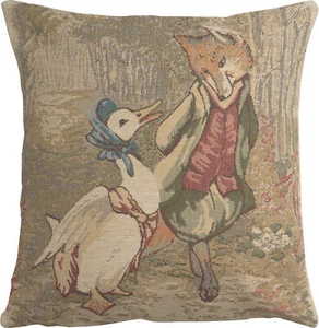 Jemina Beatrix Potter European Tapestry Cushion Cover Home Decor Pillow 14x14 in - Picture 1 of 10