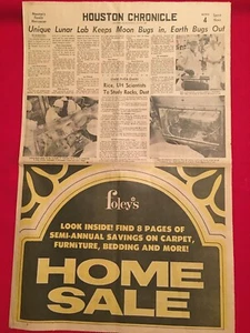 The Houston Chronicle - VERSCHIEDENE APOLLO GESCHICHTEN, 27. Juli 1969  - Bild 1 von 1