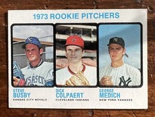 1973 Topps - High # #608 Steve Busby, Dick Colpaert, Doc Medich (RC)